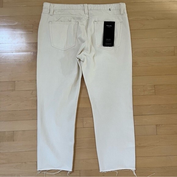 Rolla’s Relaxo Relaxed Fit Raw Hem Jeans in Salt 36 NWT - Picture 8 of 13
